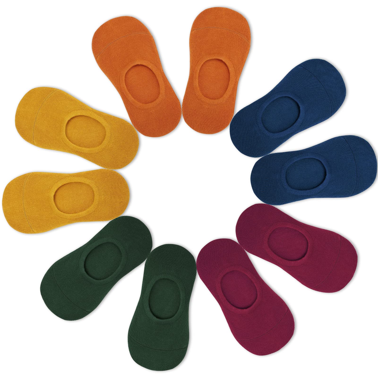 Kereda 10 Pairs Kids No Show Socks for Girls & Boys - Soft Breathable Cotton, Non-Slip Grip, Low Cut Invisible Socks for School, Sports & Everyday Wear