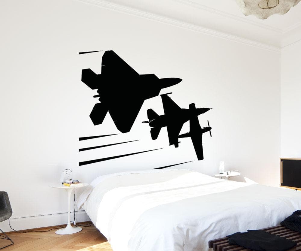 Vinyl Wall Decal Sticker - Flying Airplanes Design #5015 for Kids Room, Nursery, Office & Home Decor