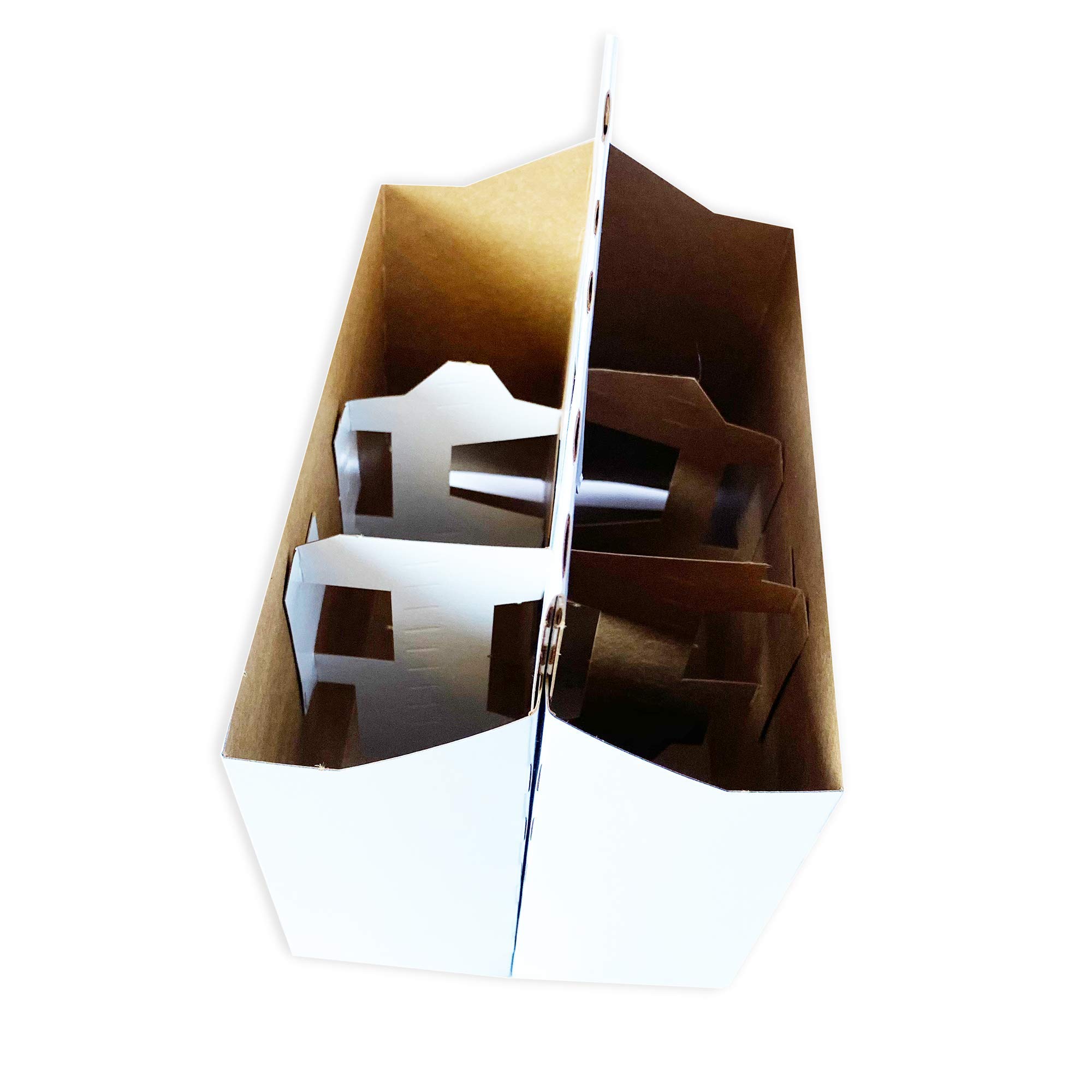150-Pack White Cardboard Six-Pack Beer Bottle Holder - Fits 12-16oz Bottles | Sturdy & Reusable Beer Carrier for Safe Transport | Perfect for Parties, BBQs, and Beverage Storage