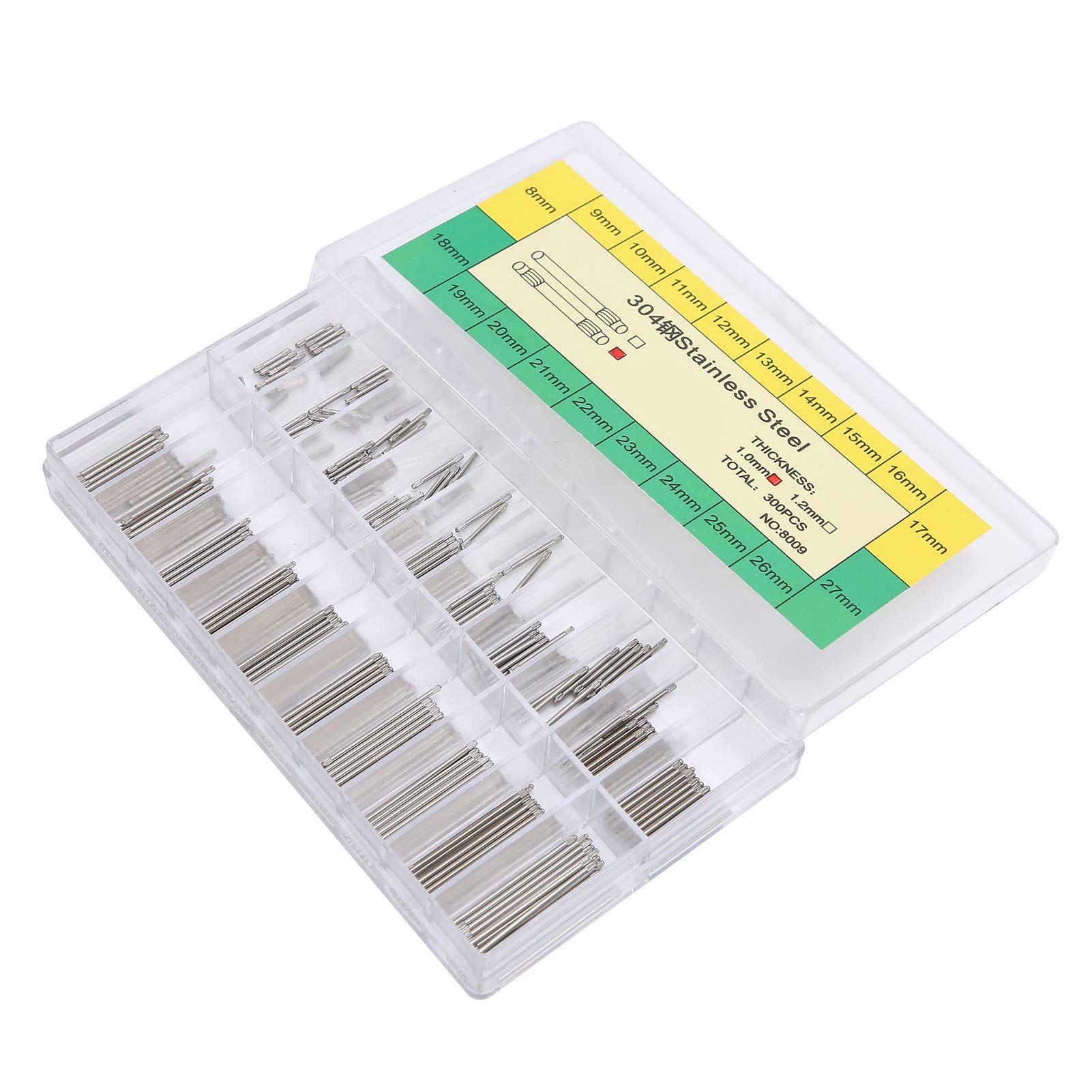 1.0mm Thickness Watch Pins - Stainless Steel Watch Bracelet Pins & Friction Bars for Watch Repair (8-27mm) | Professional Watch Accessories for DIY Watch Band Replacement & Maintenance