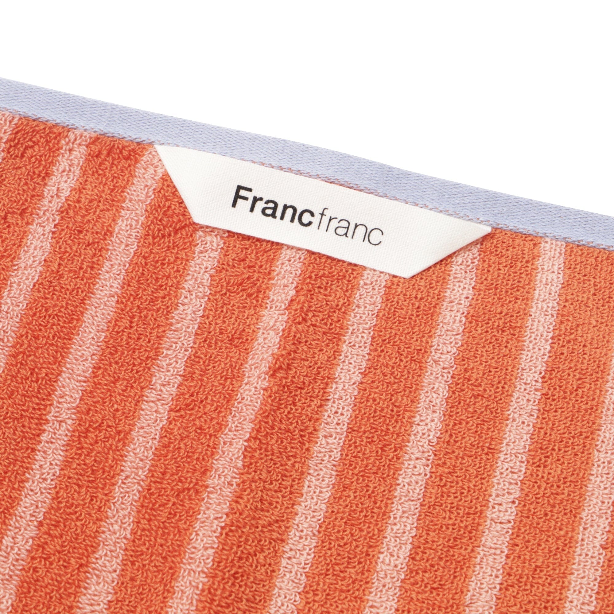 Antibacterial & Deodorizing Striped Face Towel - Soft & Absorbent Orange Hand Towel for Gym, Travel & Daily Skincare Routine
