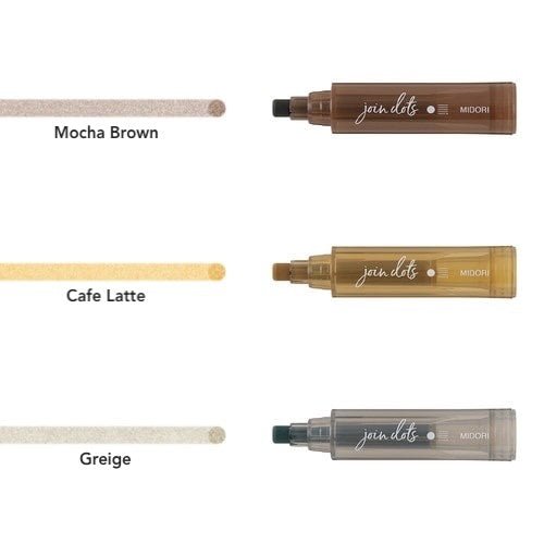 Join Dots Marker Pen Set - Premium Midori DESIGNPHIL Dotting Tools for Art, DIY Crafts, Bullet Journaling & Scrapbooking - Perfect for Artists, Calligraphy & Hand Lettering Projects