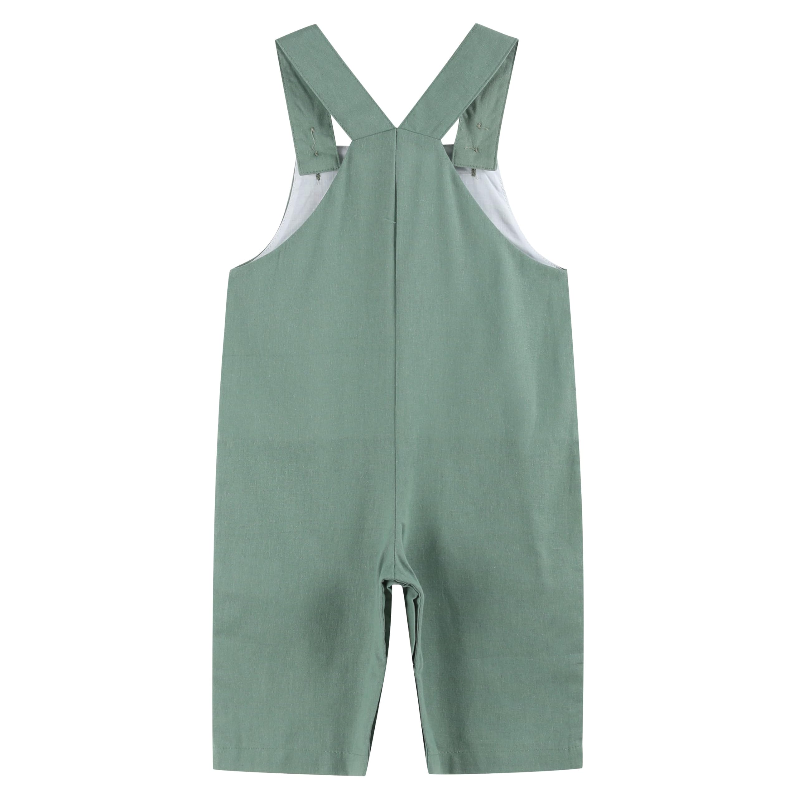 Lil Cactus Green Pumpkin Tractor Overalls for Babies & Toddlers - Cute Farm-Themed Denim Overalls for Boys & Girls - Perfect for Pumpkin Patch Visits, Farm Trips & Photo Shoots