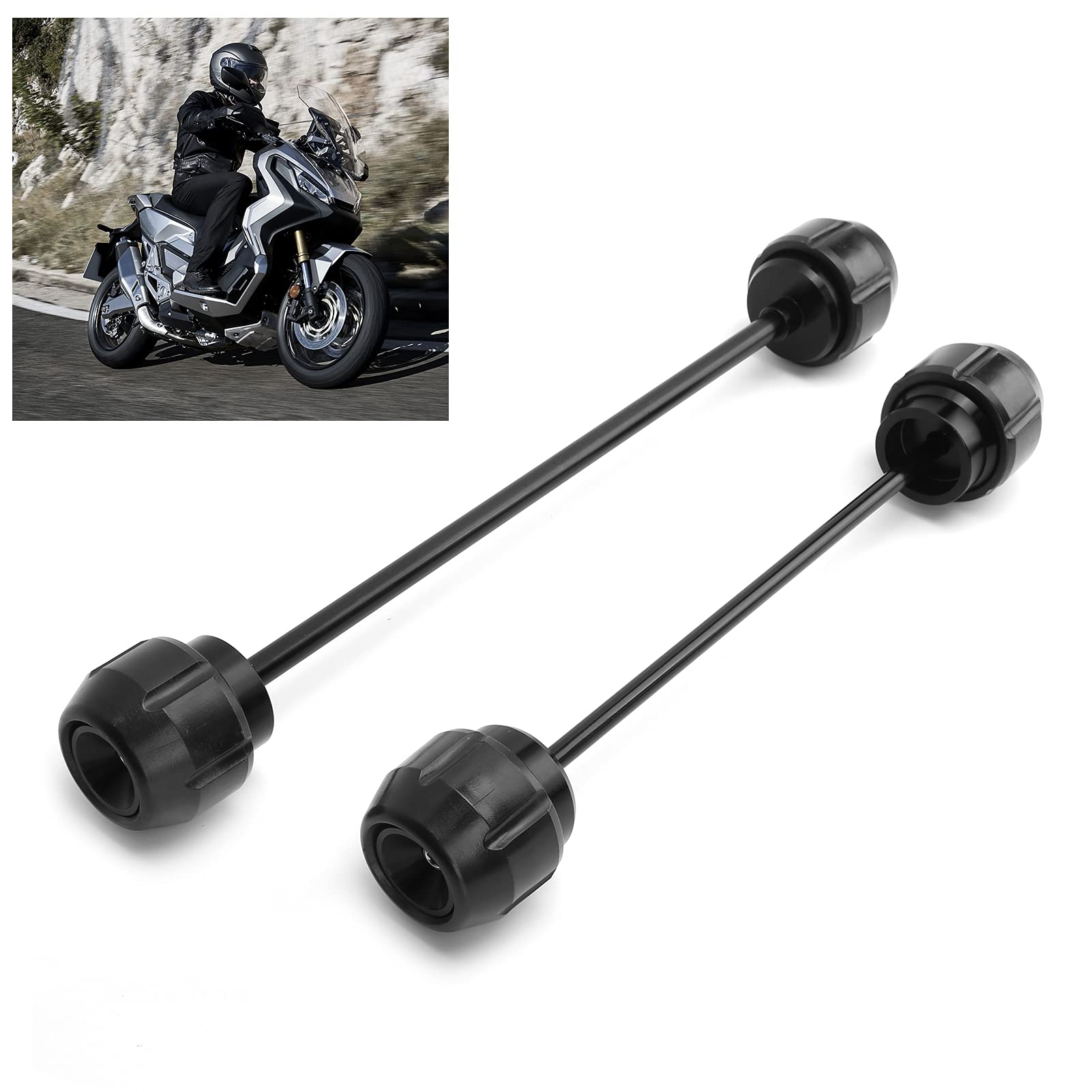 Aluminum Front & Rear Wheel Fork Guard & Axle Slider - Crash Protector for Honda XADV750 (2017-2020) | Motorcycle Protection for Off-Road & Street Riding