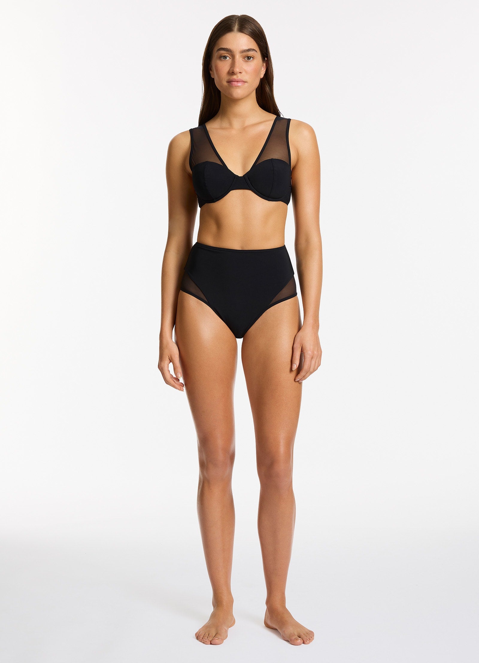 Jetset Lure High Waist Bikini Bottom - Sexy Black Swimwear for Women | Perfect for Beach Vacations, Pool Parties & Summer Getaways
