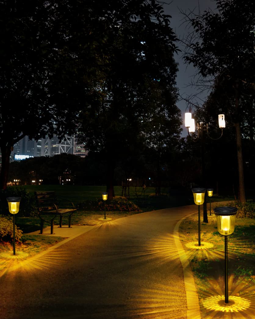 Solar Pathway Lights Outdoor Waterproof IP65 - 200LM Auto On/Off Solar Garden Lights for Yard, Walkway, Driveway & Path | Perfect for Landscape Lighting, Backyard Decor & Nighttime Safety