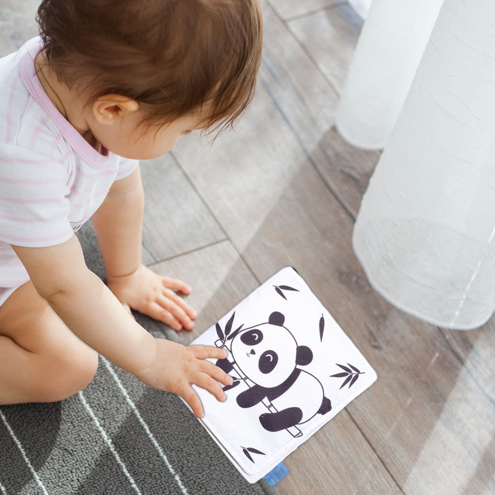 XIAYANG Baby Cloth Books - Soft Early Education Sensory Toys | Black & White Fabric Book for Newborns & Infants | Perfect for Birthday, Children's Day & Easter Gifts | Montessori Learning & Travel Activity Toy