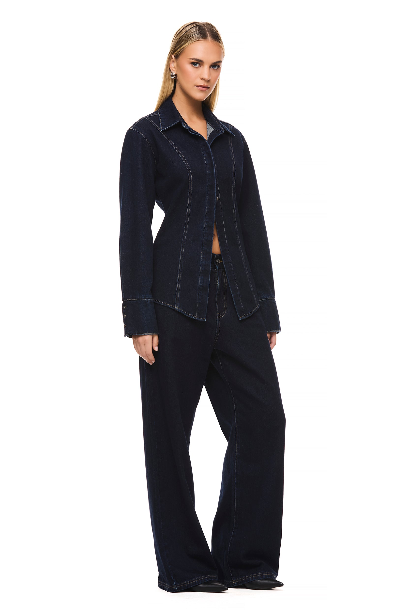 Premium Watson Dark Indigo Denim Shirt for Men - Stylish Casual & Business Wear - Perfect for Office, Date Night & Outdoor Adventures