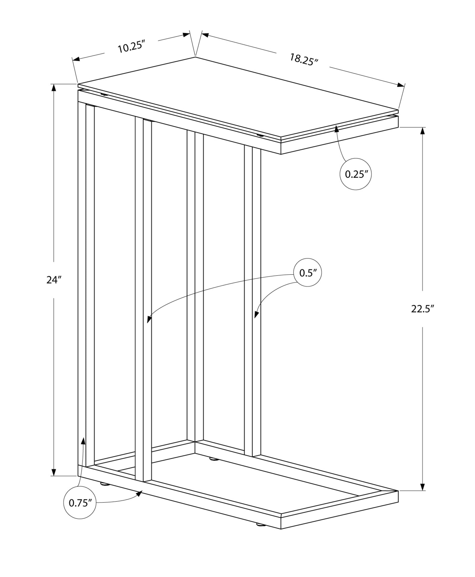 Modern White Metal Accent Table with Frosted Tempered Glass Top - Perfect for Living Room, Bedroom, or Office Decor
