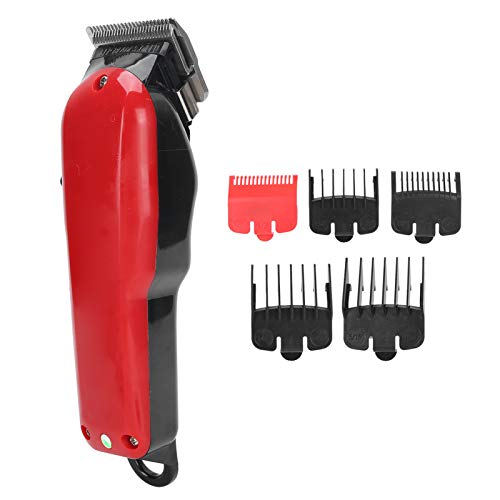 Professional Hair Trimmer & Grooming Kit - Electric Hair Clipper for Men & Women, Home Barber & Salon Use, Precision Haircutting & Styling Tool with Multiple Guards (Red) - Perfect for DIY Haircuts, Beard Trimming & Pet Grooming at Home
