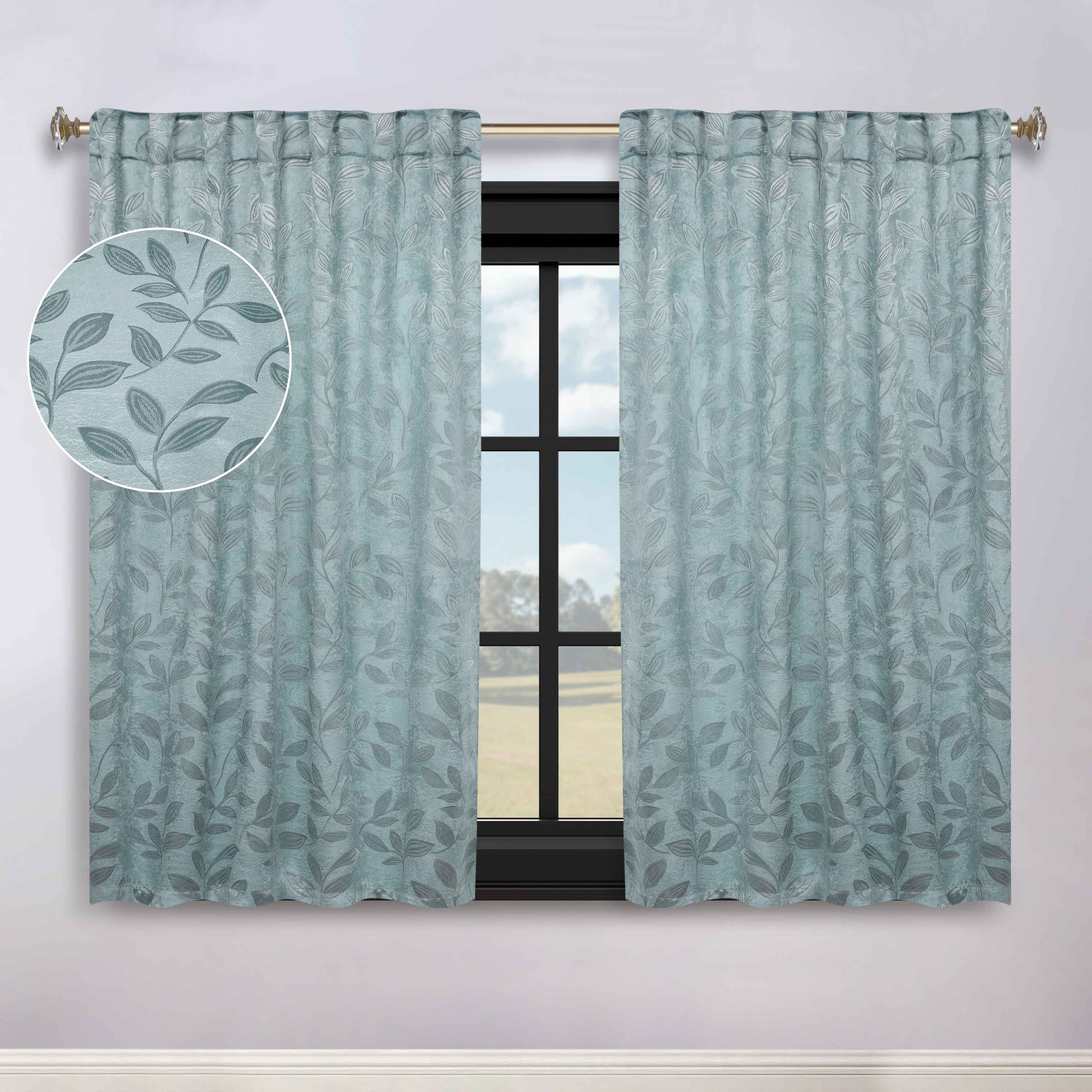 Premium Blackout Curtains for Bedroom - Super Soft Thermal Insulated Room Darkening Drapes with Back Tab Design (Set of 2 Panels) - Perfect for Nursery, Home Theater & Shift Workers