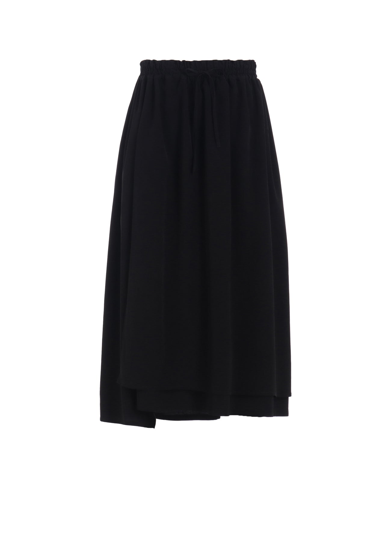 Elegant Crepe de Chine Double Gather Skirt - Flowy A-Line Midi Skirt for Women, Perfect for Office, Party & Casual Wear