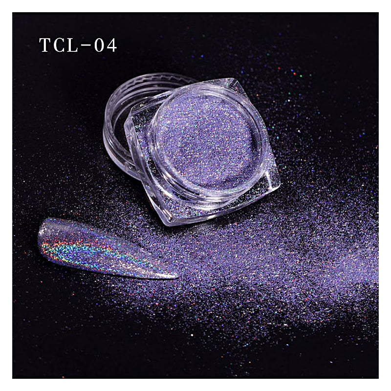 Premium Laser Holographic Chrome Pigments for Nail Art, Soap Making & DIY Crafts - Metallic Shimmer Effect for Professional Cosmetics & Resin Projects