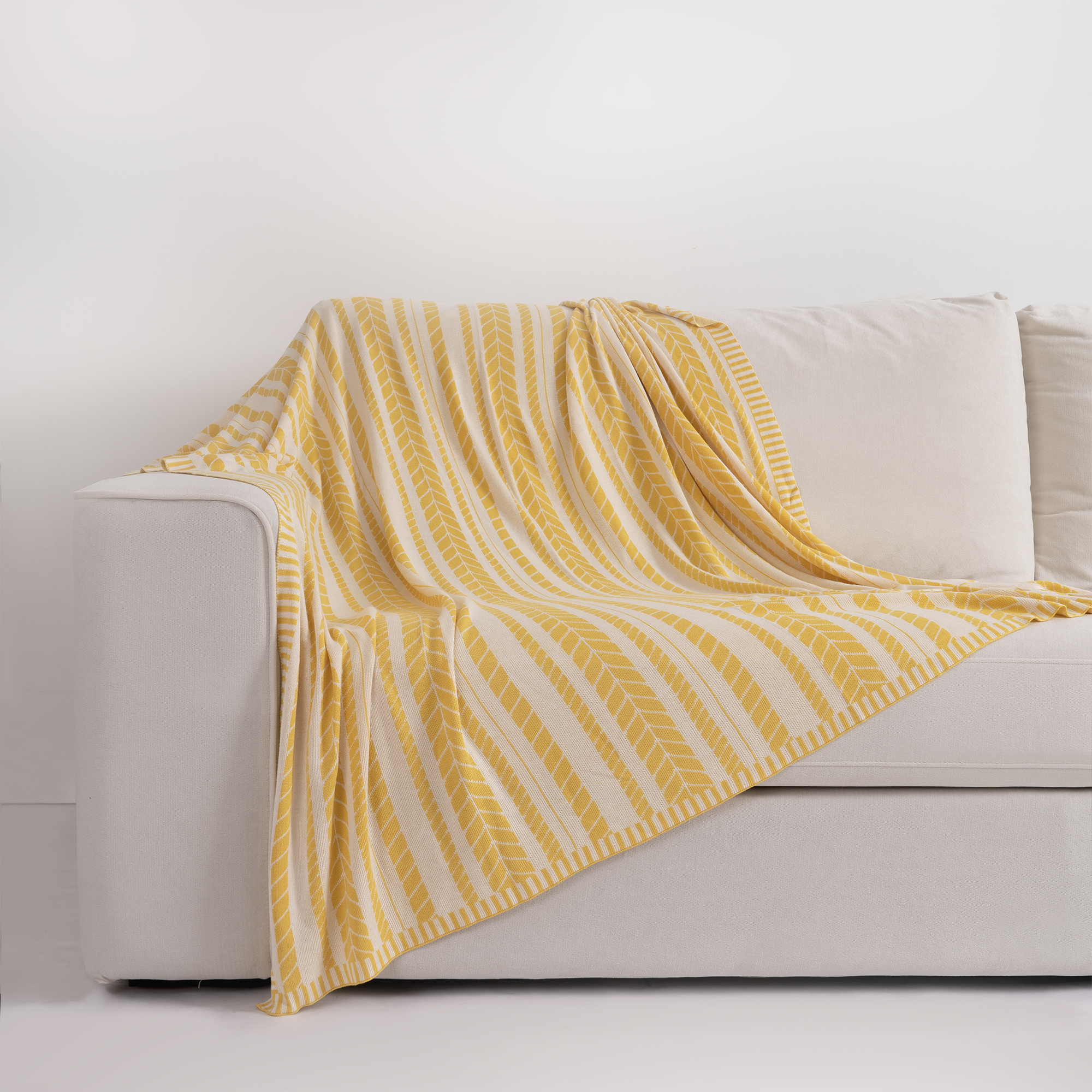 Double Layer Striped Soft Fleece Throw Blanket for Couch, Bed & Sofa - Cozy Winter Warmth for Home Decor & Gifts