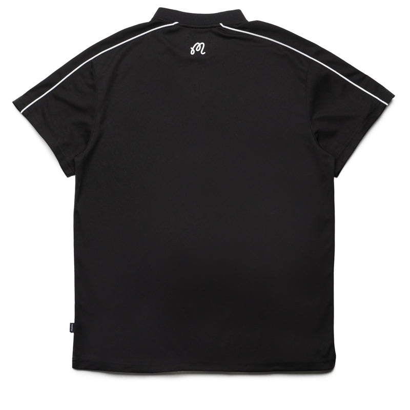 Malbon Golf Evergreen Blade Collar Polo Shirt for Men - Black | Premium Performance Golf Apparel for Casual & Tournament Play