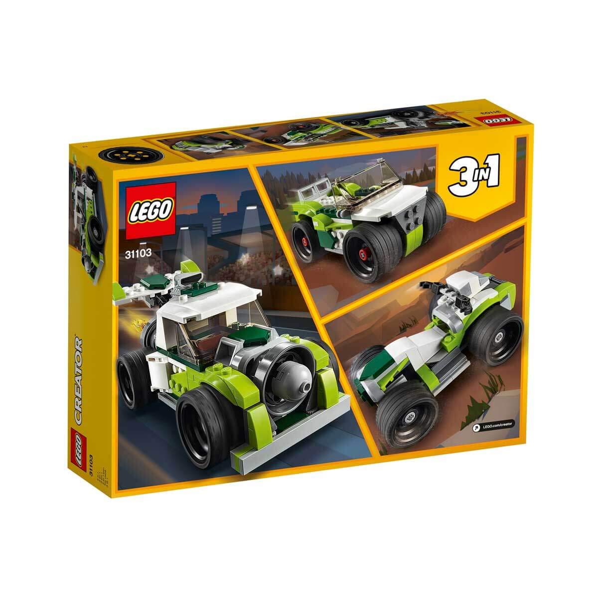 LEGO Creator 3-in-1 Rocket Truck, Off-Road Vehicle & Quad Bike Building Kit (104 Pieces) - Vehicle Collection Series for Kids & Adults - Creative Play, STEM Learning & Gift Ideas