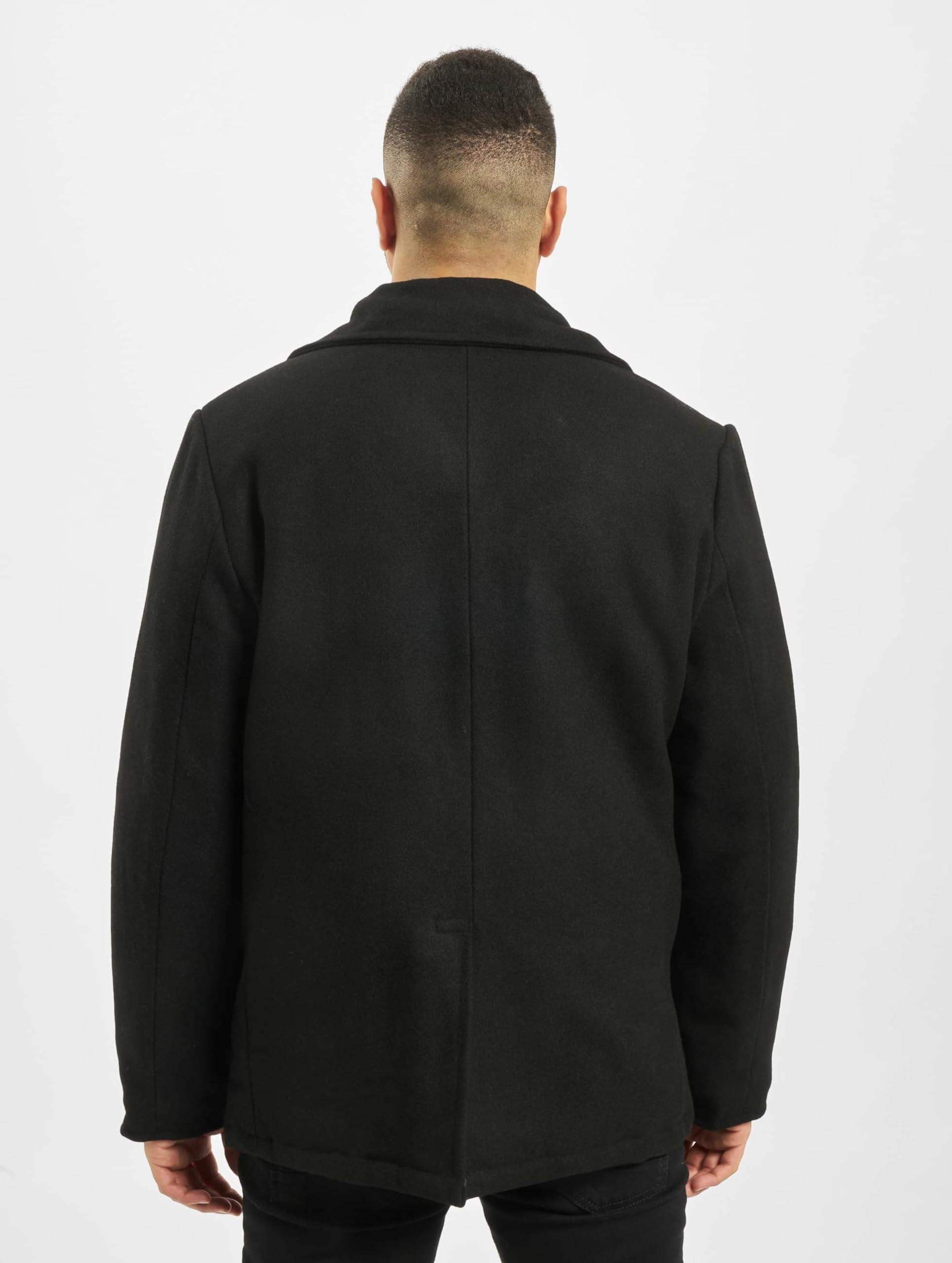 Men's Classic Black Pea Coat - Winter Warm Wool Overcoat for Business & Casual Wear | Perfect for Office, Dating & Outdoor Activities