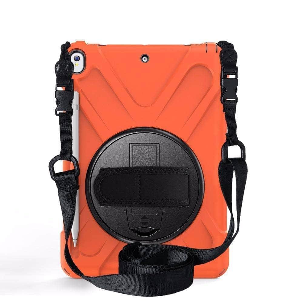 Premium Shockproof Armor Case for iPad Air 3 (2019) with Pencil Holder - Durable Shoulder Strap Protection for Travel, Work & School Use