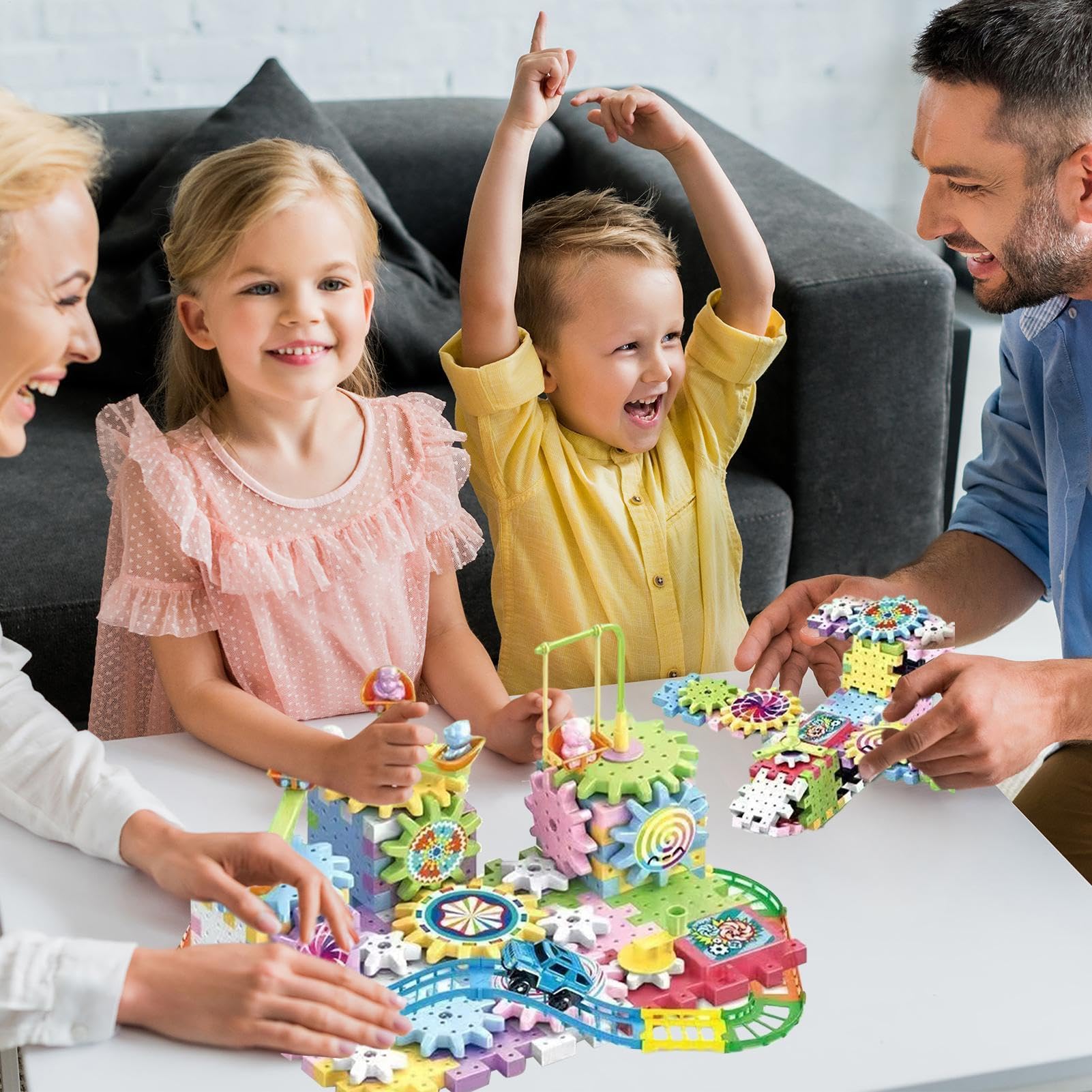 Upgrade Gear Building Blocks Set - 83-263 Pieces STEM Construction Toy Kit with Electric Tools, Educational Building Blocks for Kids Ages 3+, Perfect for Home, School, and Creative Play