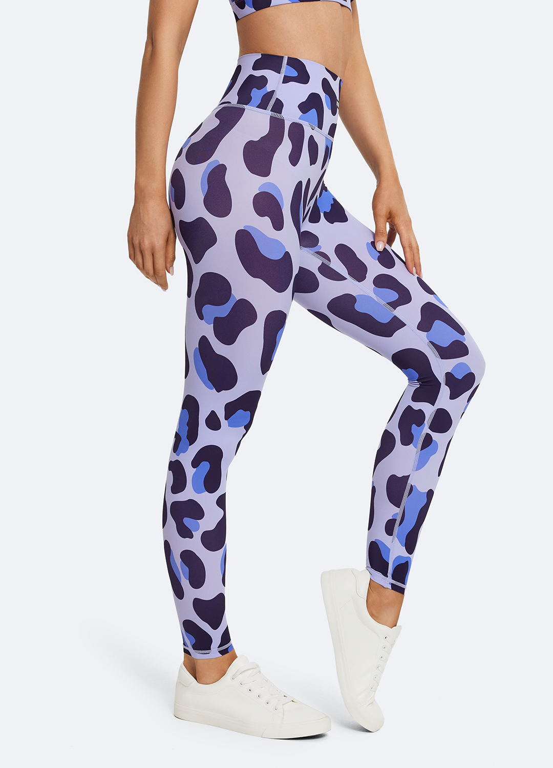 High Waisted Leopard Print Leggings for Women - Stretchy Yoga Pants with Tummy Control - Perfect for Workouts, Running & Casual Wear
