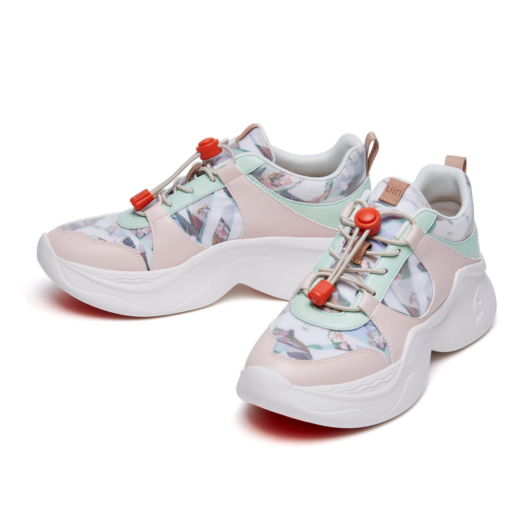 UIN Women's Chunky Fashion Sneakers - Comfortable Walking Shoes with Art Painting Design for Casual Wear & Travel | Palma Style Dad Shoes (Size 5) | Perfect for Daily Outfits, Street Style & Vacation Looks