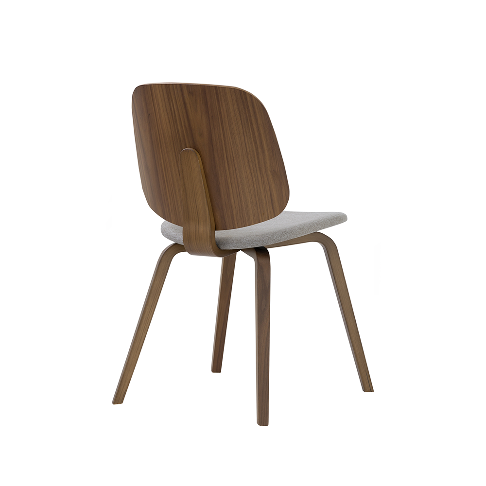 Modern Oved Dining Chair - Sturdy Wooden Kitchen Chair with Upholstered Seat - Perfect for Dining Room, Kitchen, Breakfast Nook & Home Office