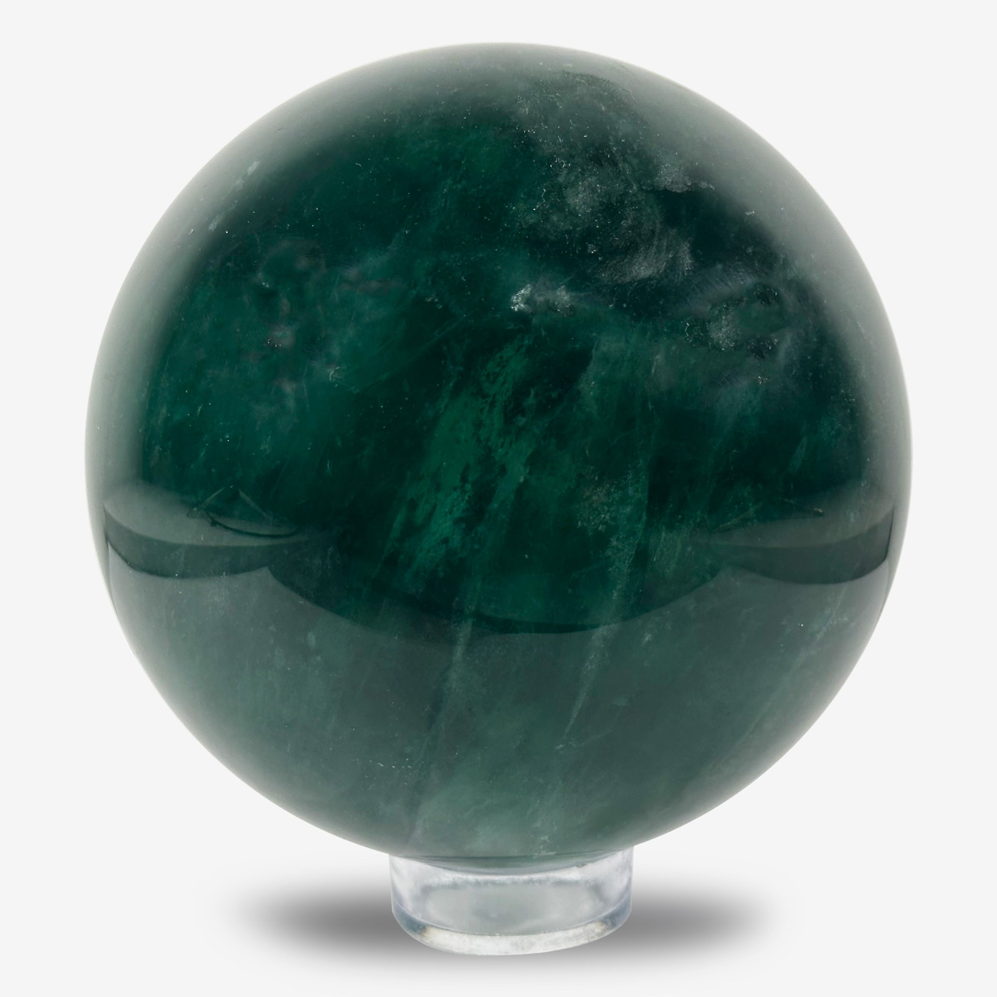 Polished Green Fluorite Crystal Sphere – Natural Healing Gemstone Ball for Focus, Meditation & Energy Balance – Spiritual Fluorite Orb for Home Decor & Display – Perfect for Yoga Studios, Meditation Rooms & Crystal Collections RBL284