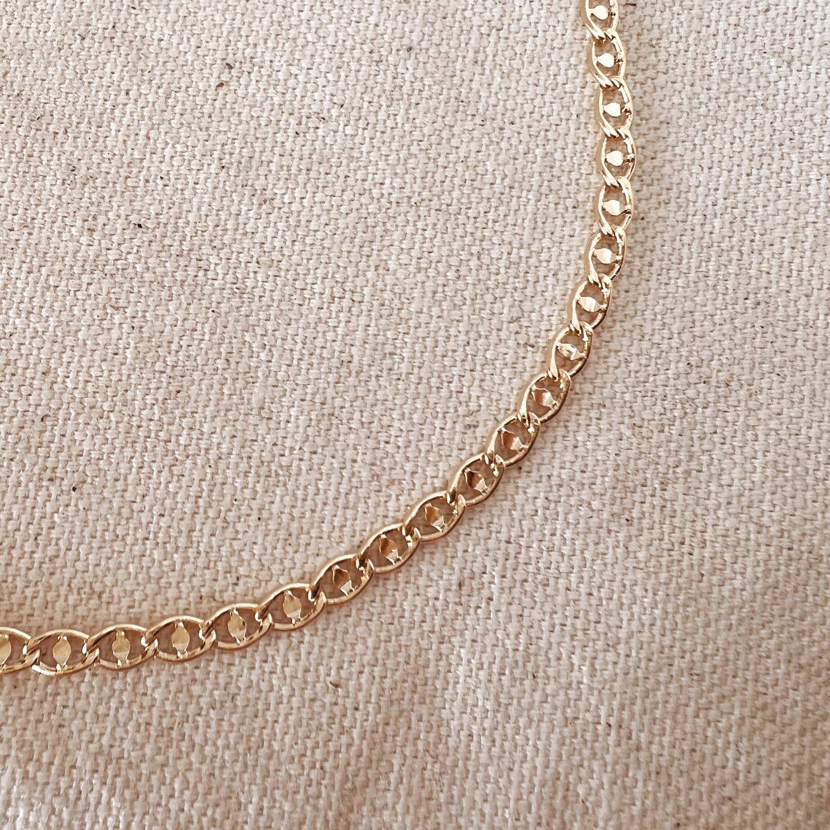 Fancy Mariner 18k Gold Filled Necklace for Women - Elegant Layering Chain Jewelry Gift for Birthday, Anniversary & Valentine's Day