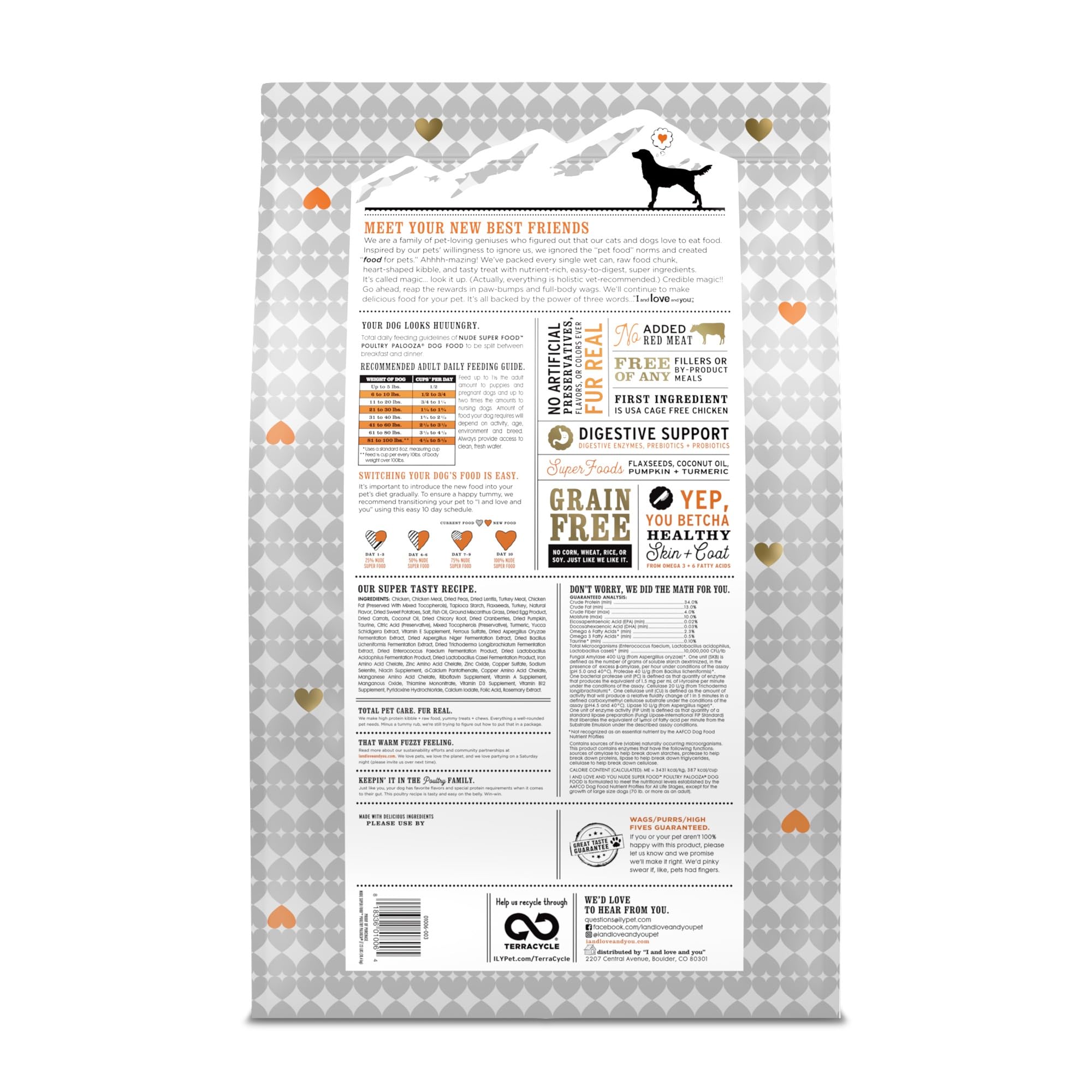 I and Love and You Nude Super Food Dry Dog Food - Turkey & Chicken Recipe with Prebiotics & Probiotics | Grain-Free, Real Meat Formula | 23lb Bag for Adult Dogs | Perfect for Sensitive Stomachs & Active Lifestyles