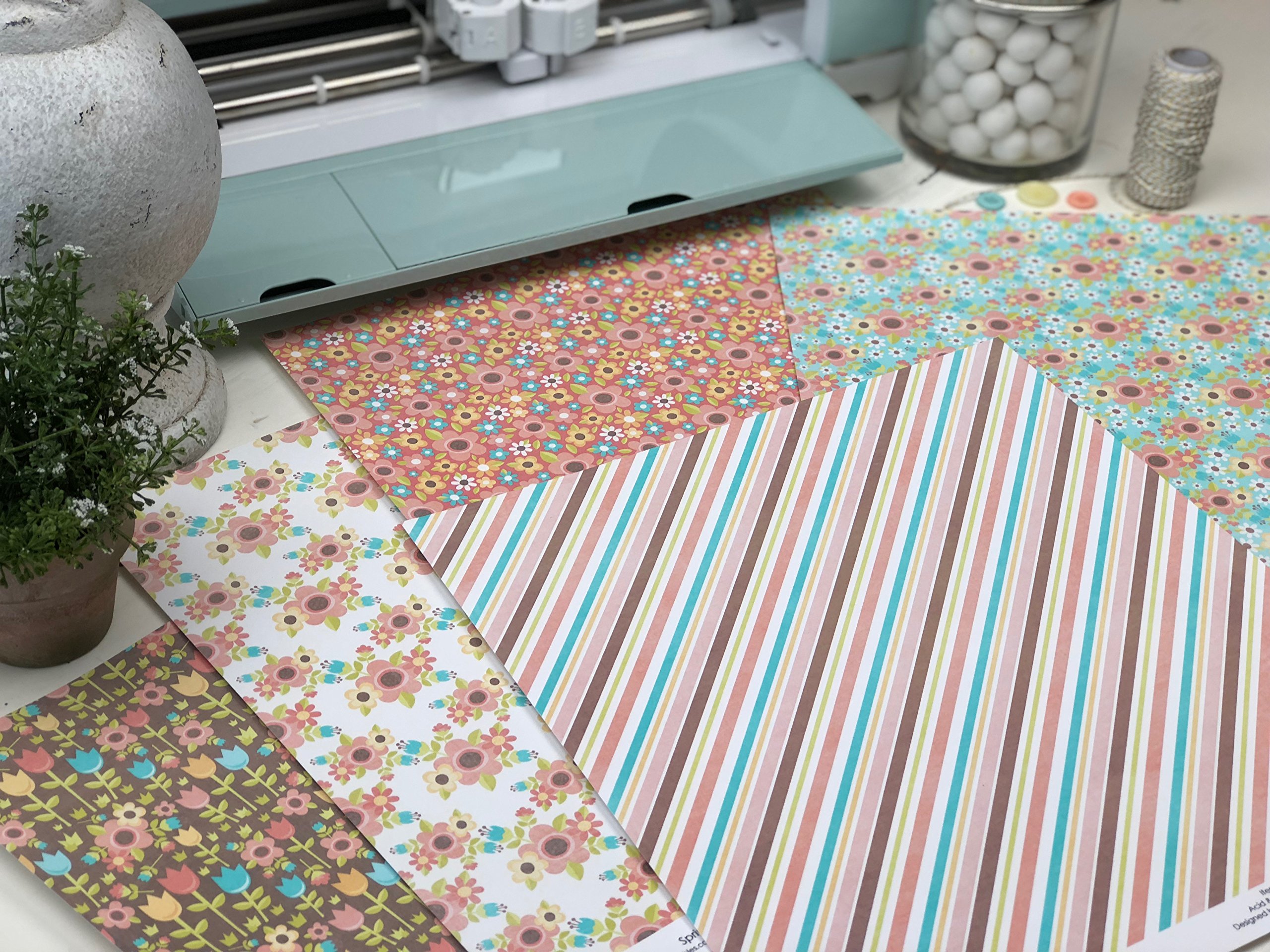 Premium Springtime Scrapbook Pattern Paper Pack - 12