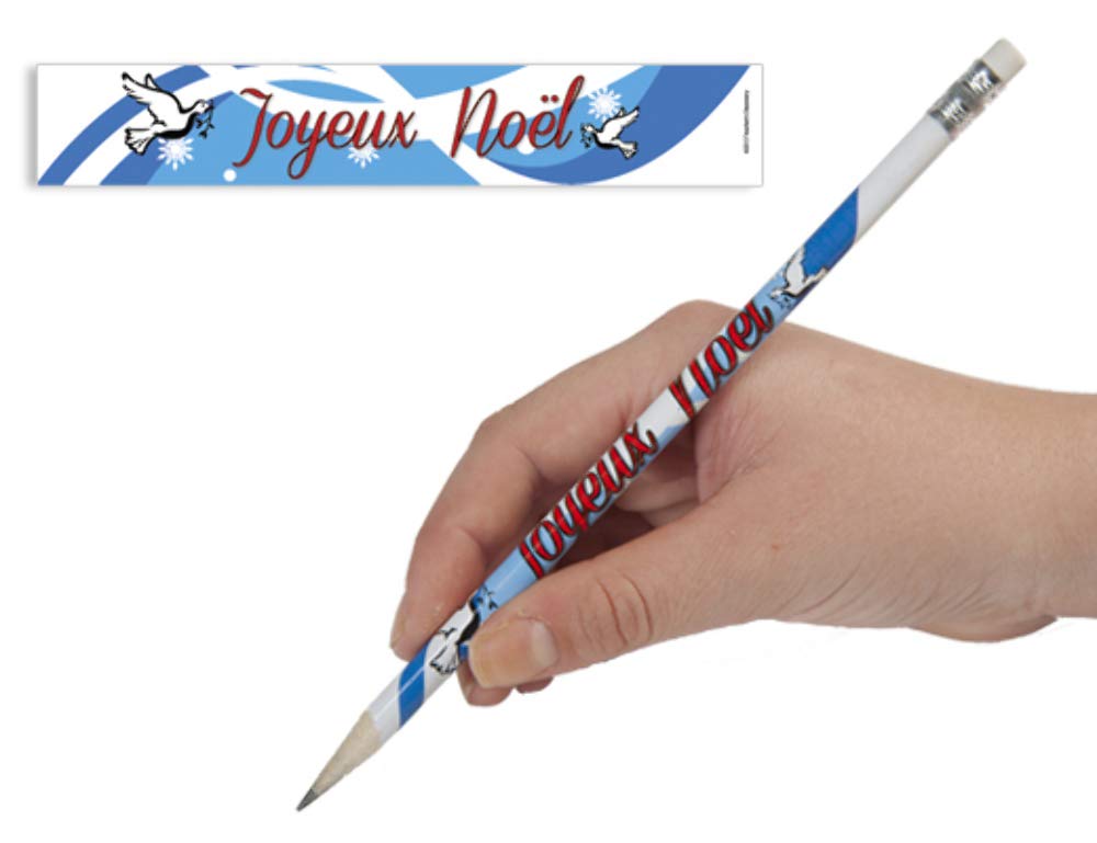 Premium French Christmas Pencils - Bulk Box of 144 Holiday-Themed Pencils for School, Office & Gift Giving - Festive Writing & Drawing Supplies for Classrooms, Parties & DIY Crafts