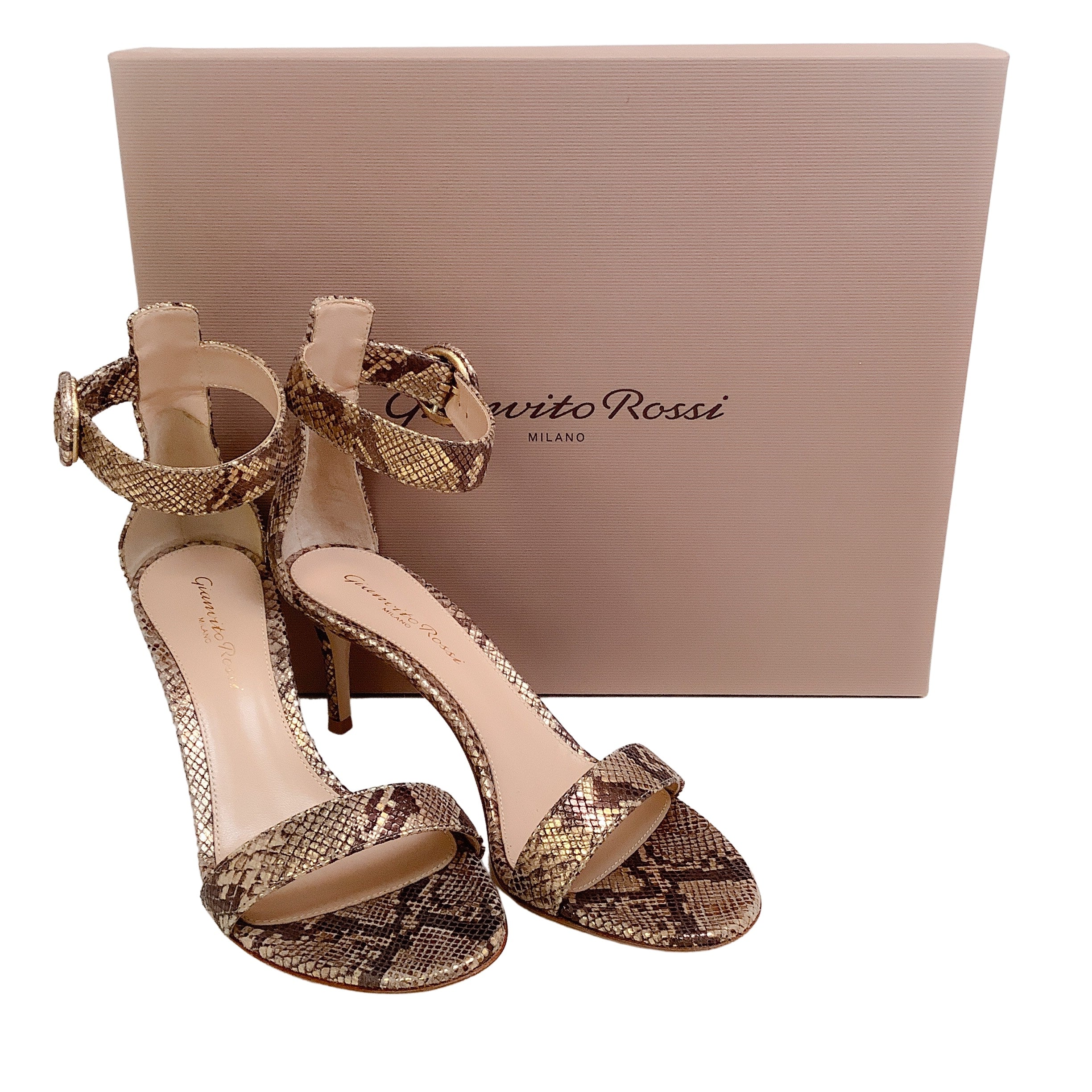 Gianvito Rossi Dallas Mekong Portofino 70mm Heels - Women's Luxury Leather Sandals for Weddings & Evening Events