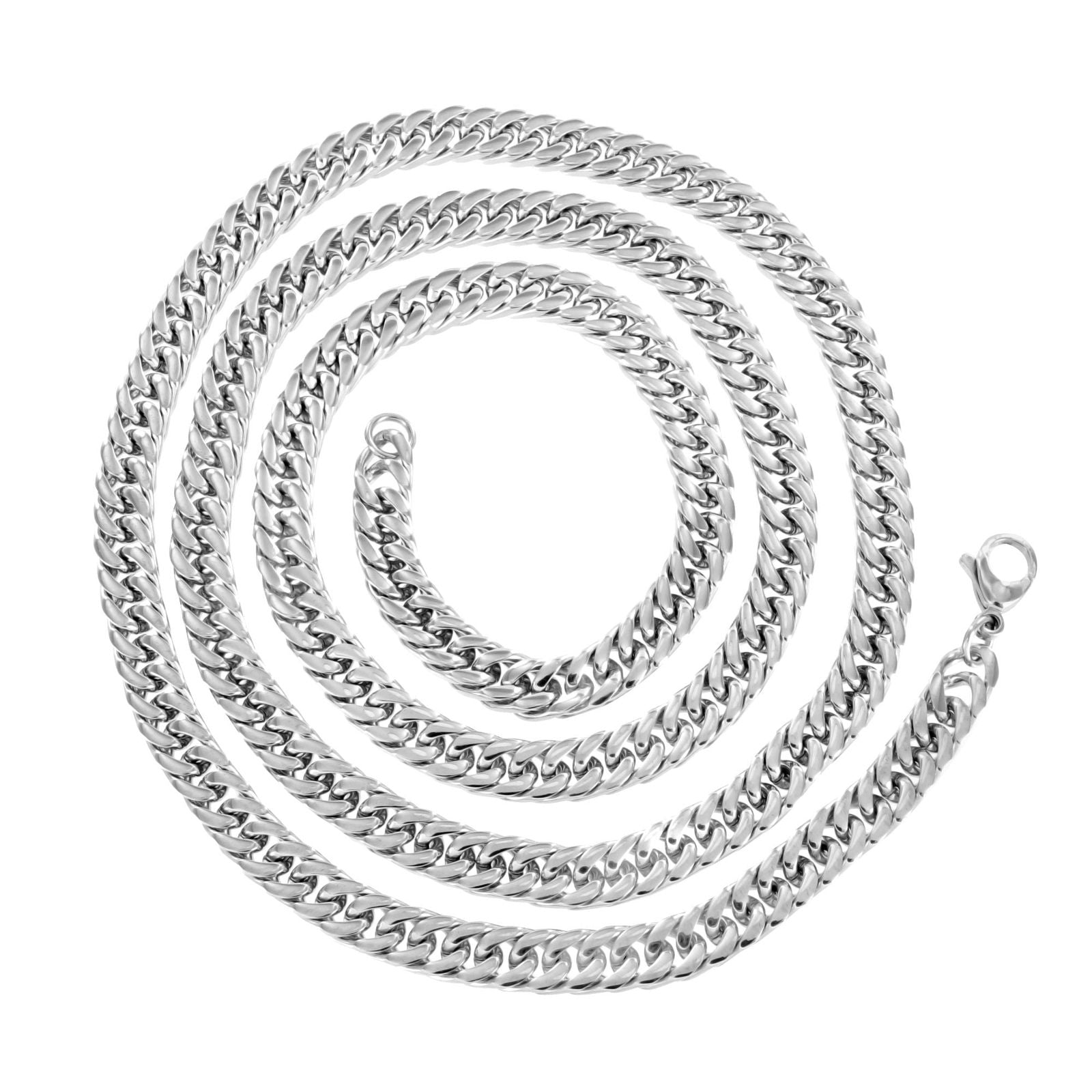Miami Cuban Chain Necklace for Men & Women - 6MM Stainless Steel Elegant Jewelry - Perfect for Gifts, Parties, and Everyday Wear