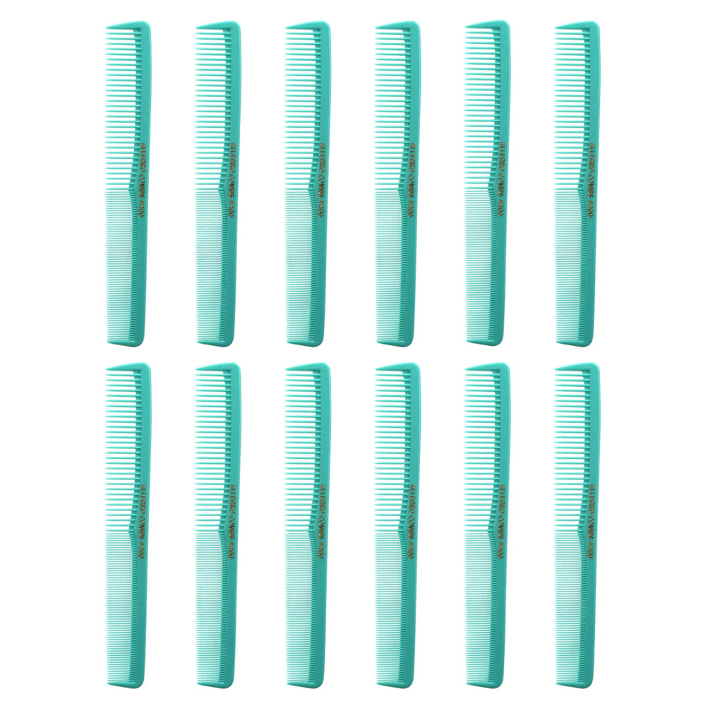 Professional Allegro #400 Barber Combs for Hair Cutting & Styling - 12 Pack All-Purpose Hairdressing Tools | Perfect for Salons, Home Haircuts & Beard Grooming