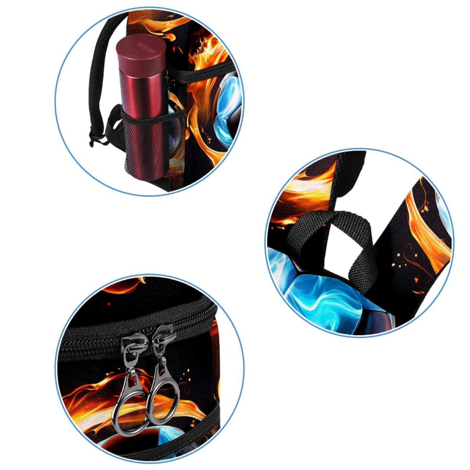 Best Travel & Work Backpack - Durable Flaming Football Design for Commuting, Hiking & Outdoor Adventures