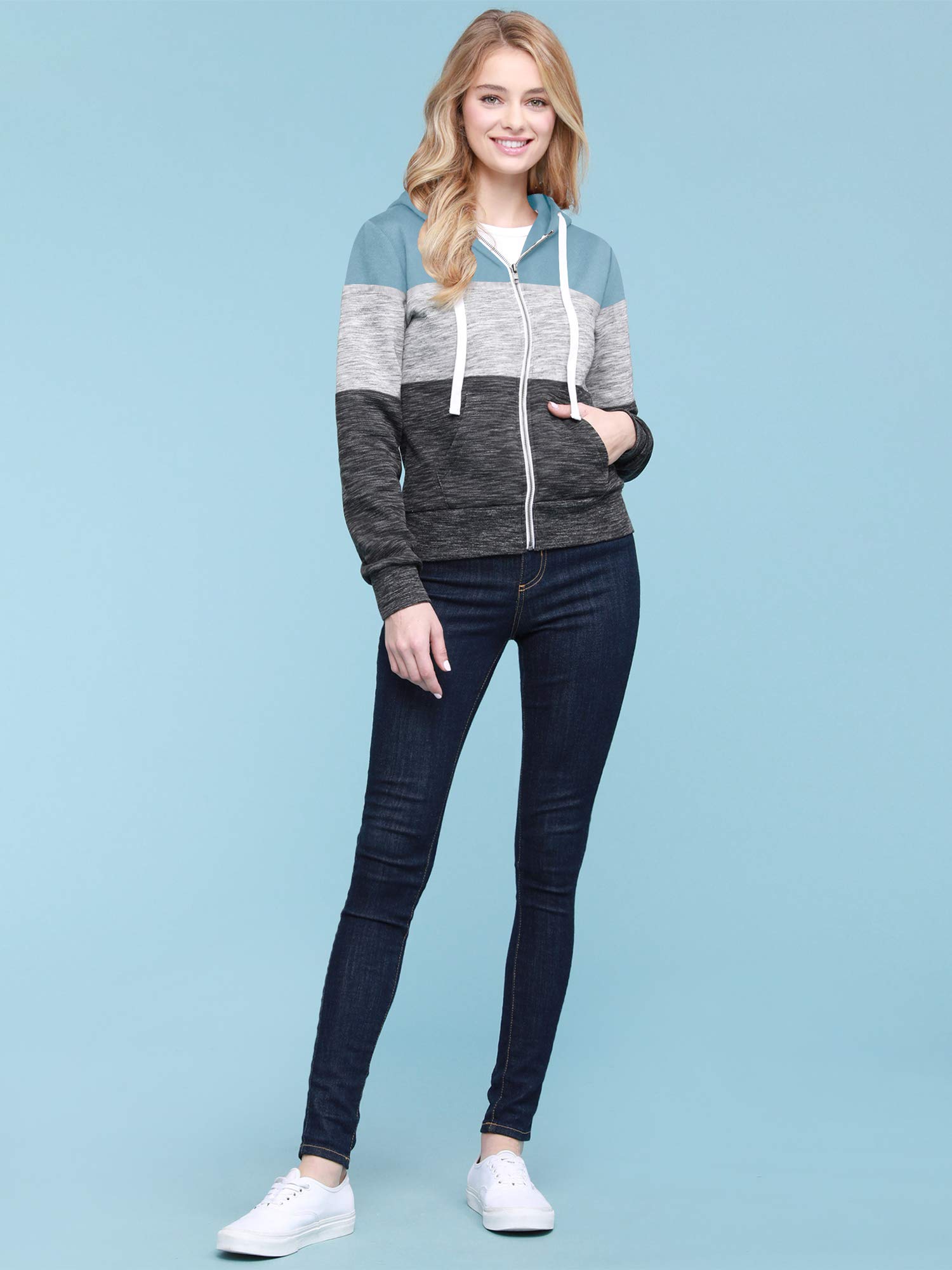 CTC Women's Active Fleece Zip-Up Hoodie Sweater Jacket - Lightweight Warm Pullover for Running, Hiking & Outdoor Activities