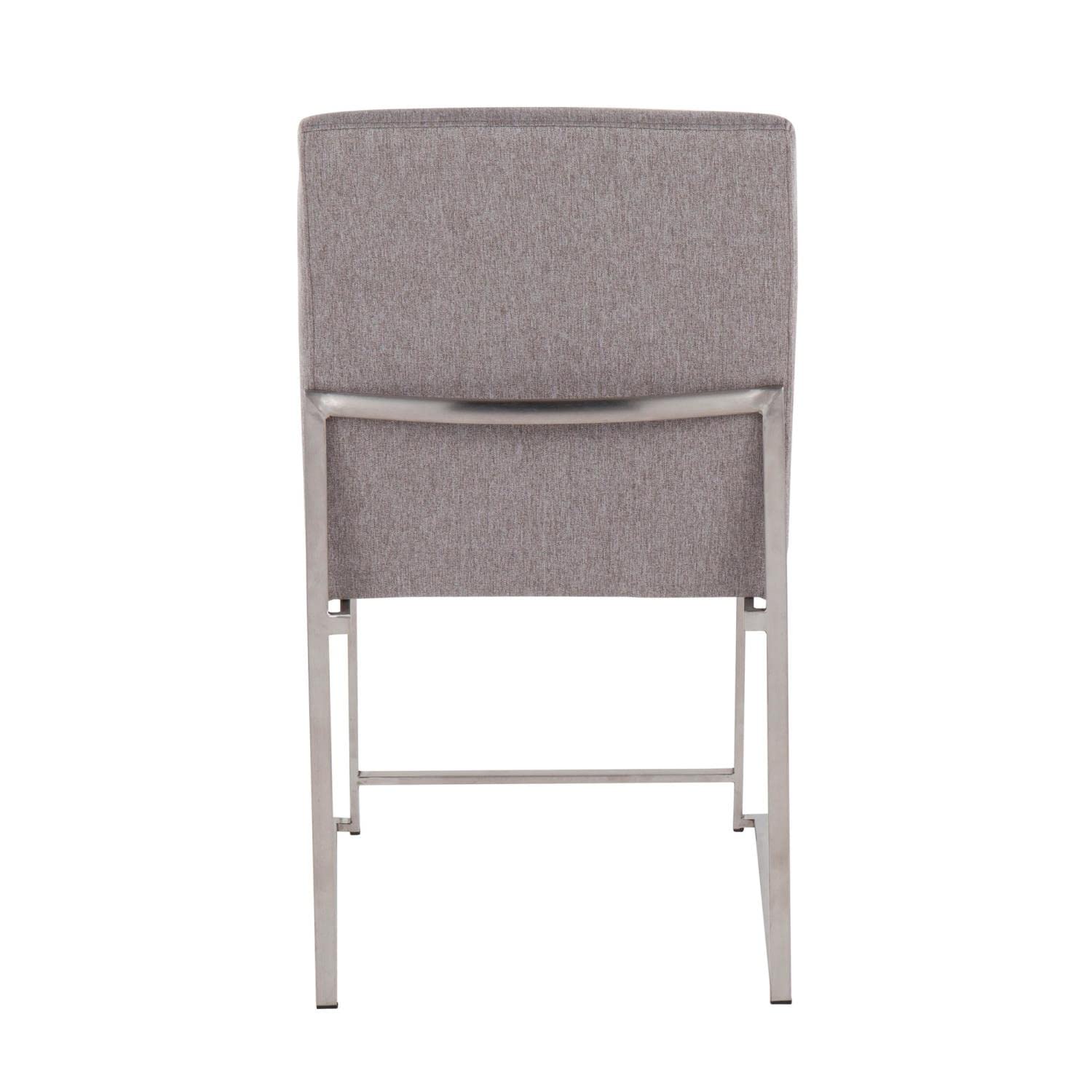 LumiSource High Back Fuji Dining Chair Set of 2 - Modern Upholstered Kitchen Chairs for Dining Table - Comfortable Contemporary Seating for Home, Restaurant & Office Use