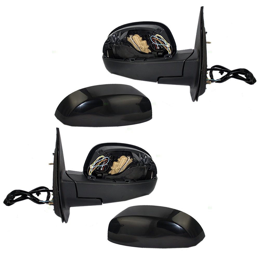 Brock Replacement Power Folding Heated Side Door Mirrors Set - Driver & Passenger Side - Compatible with 2007-2013 Chevy Silverado & GMC Sierra Pickup Trucks - Perfect for Winter Driving & Enhanced Safety