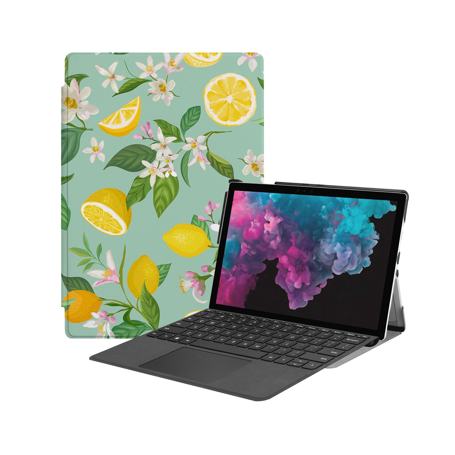 Microsoft Surface Case - Durable Protective Cover with Tropical Fruits Design for Microsoft Surface Pro/Go/Laptop - Perfect for Work, Travel & School