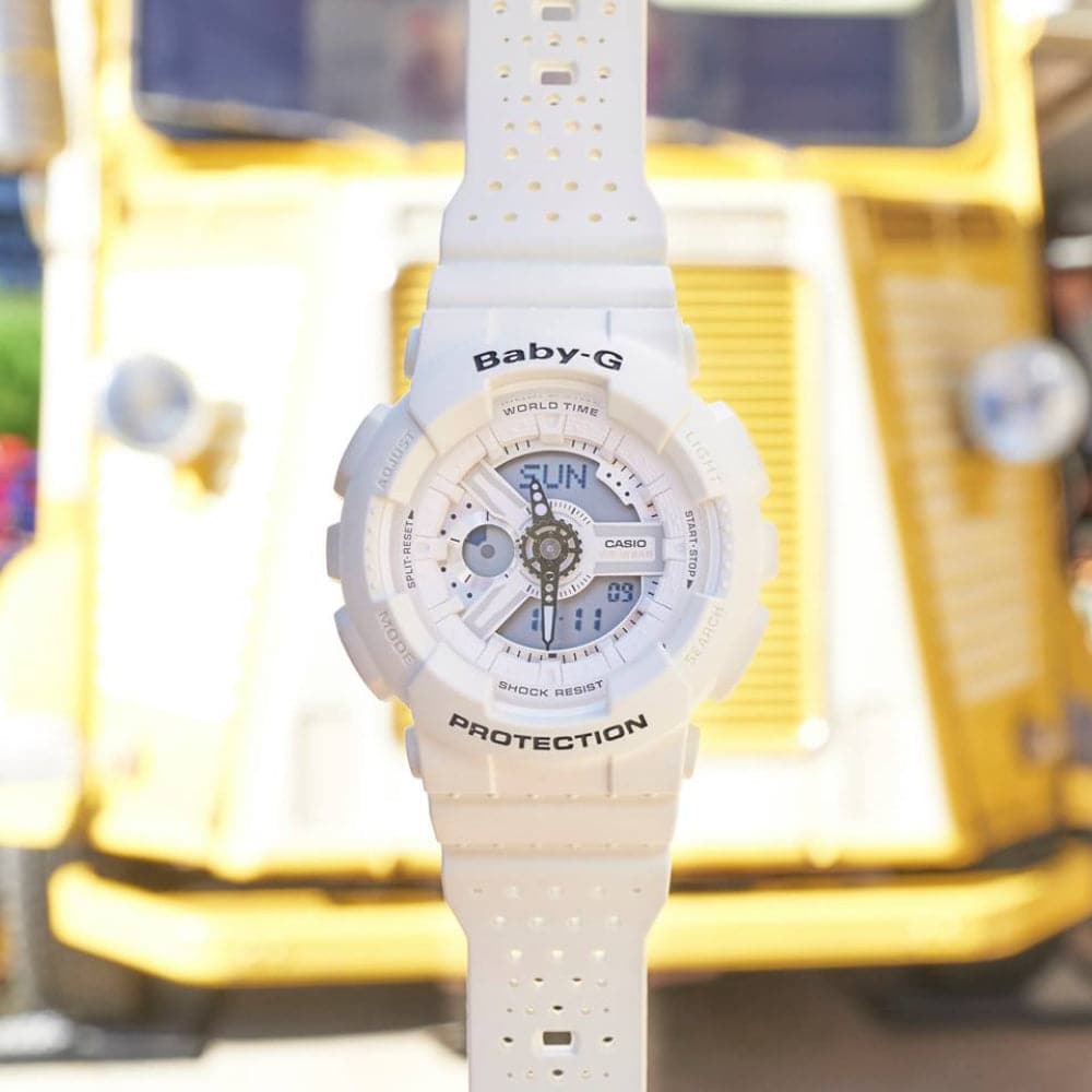 Casio Baby-G BA-110PP-7ADR Digital Sport Watch for Women - Shock Resistant, Water Resistant, LED Light - Perfect for Running, Swimming & Outdoor Activities