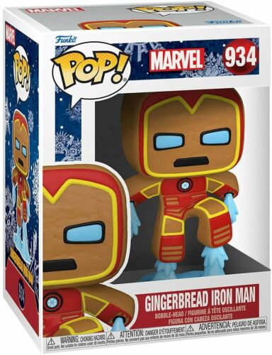 Iron Man Funko Pop Marvel Holiday #934 with Protector Case - Collectible Action Figure for Marvel Fans, Christmas Gift, Home & Office Display