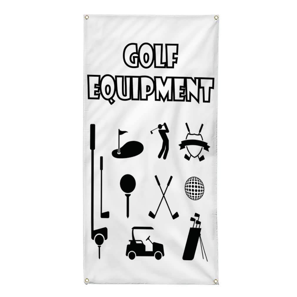 Premium Vertical Vinyl Banner - Durable Weatherproof Golf & Sports Equipment Sign (96x48 Inches) - Perfect for Outdoor Events, Yard Signs & Industrial Use - Includes 8 Grommets for Easy Hanging