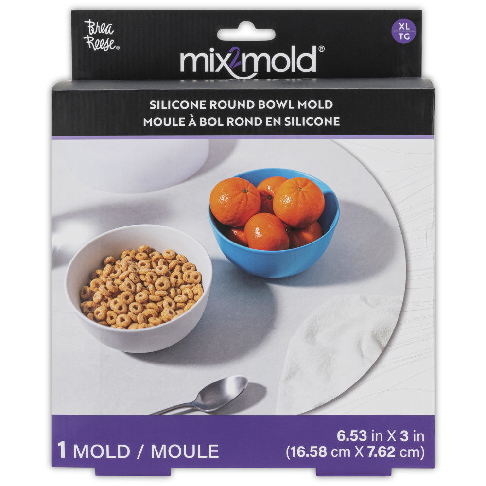 Brea Reese Mix2Mold Silicone Cereal & Soup Bowl Mold - Reusable Food Safe Silicone Mold for DIY Candy, Chocolate, Soap Making - Perfect for Kitchen, Baking, and Craft Projects