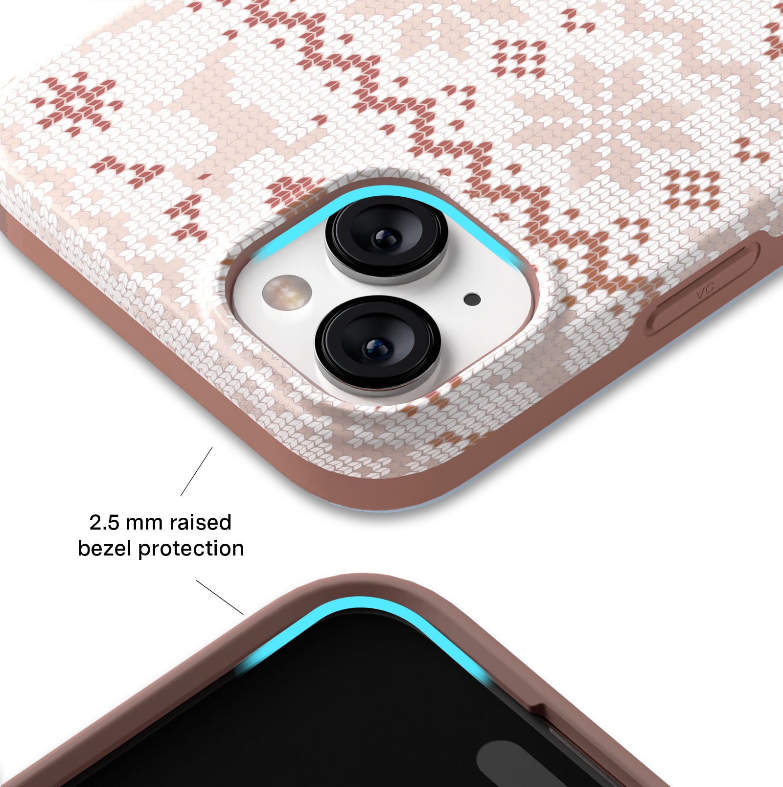 Soft & Cozy Chai Sweater Design iPhone Case - Trendy Knit Pattern Phone Cover for iPhone 13/14/15 Pro Max - Perfect for Fall & Winter Fashion Accessory