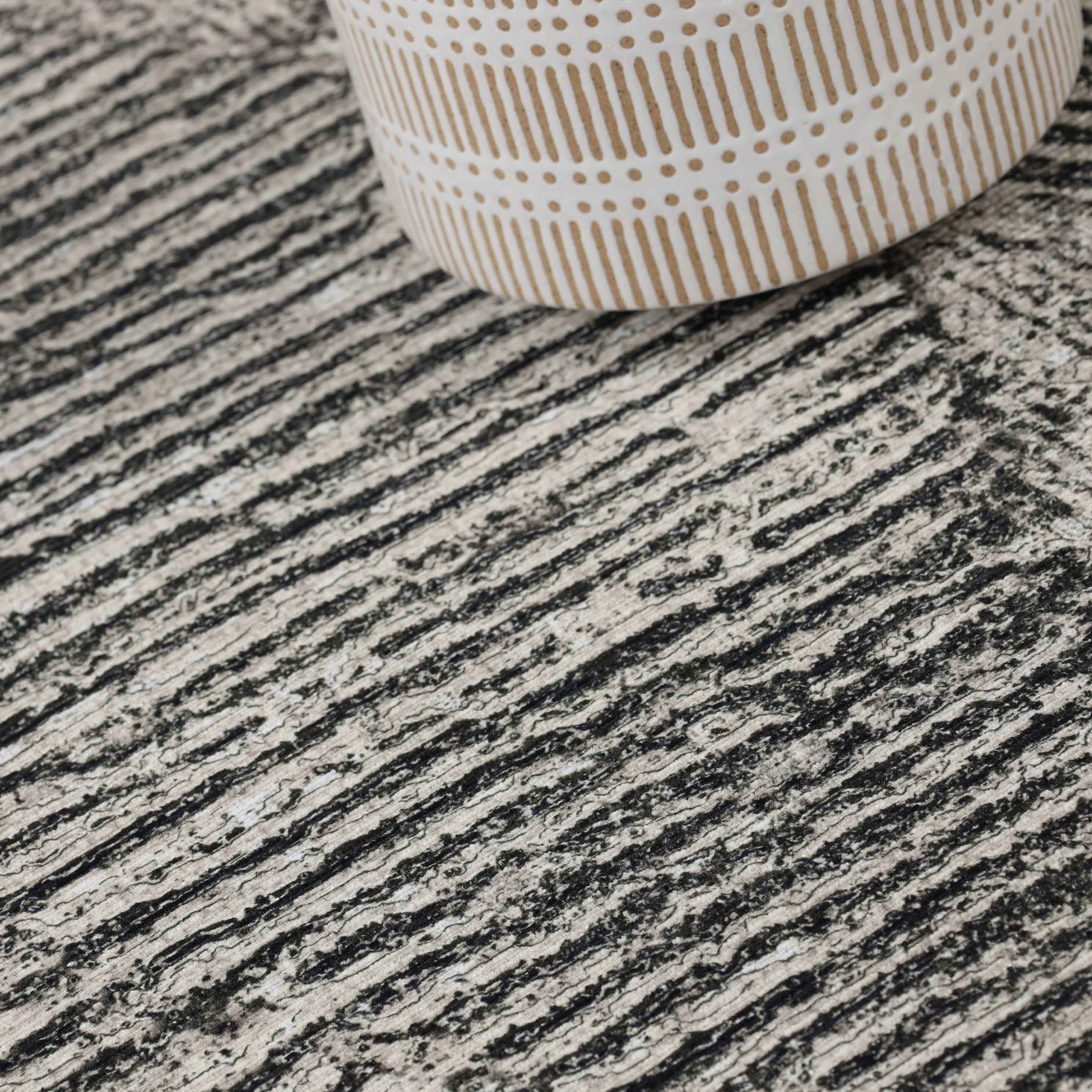 Modern Geometric Power Loomed Indoor Area Rug - Non-Slip Living Room Carpet, Bedroom Runner Rug for Home Decor - Perfect for Living Spaces, Bedrooms & Offices