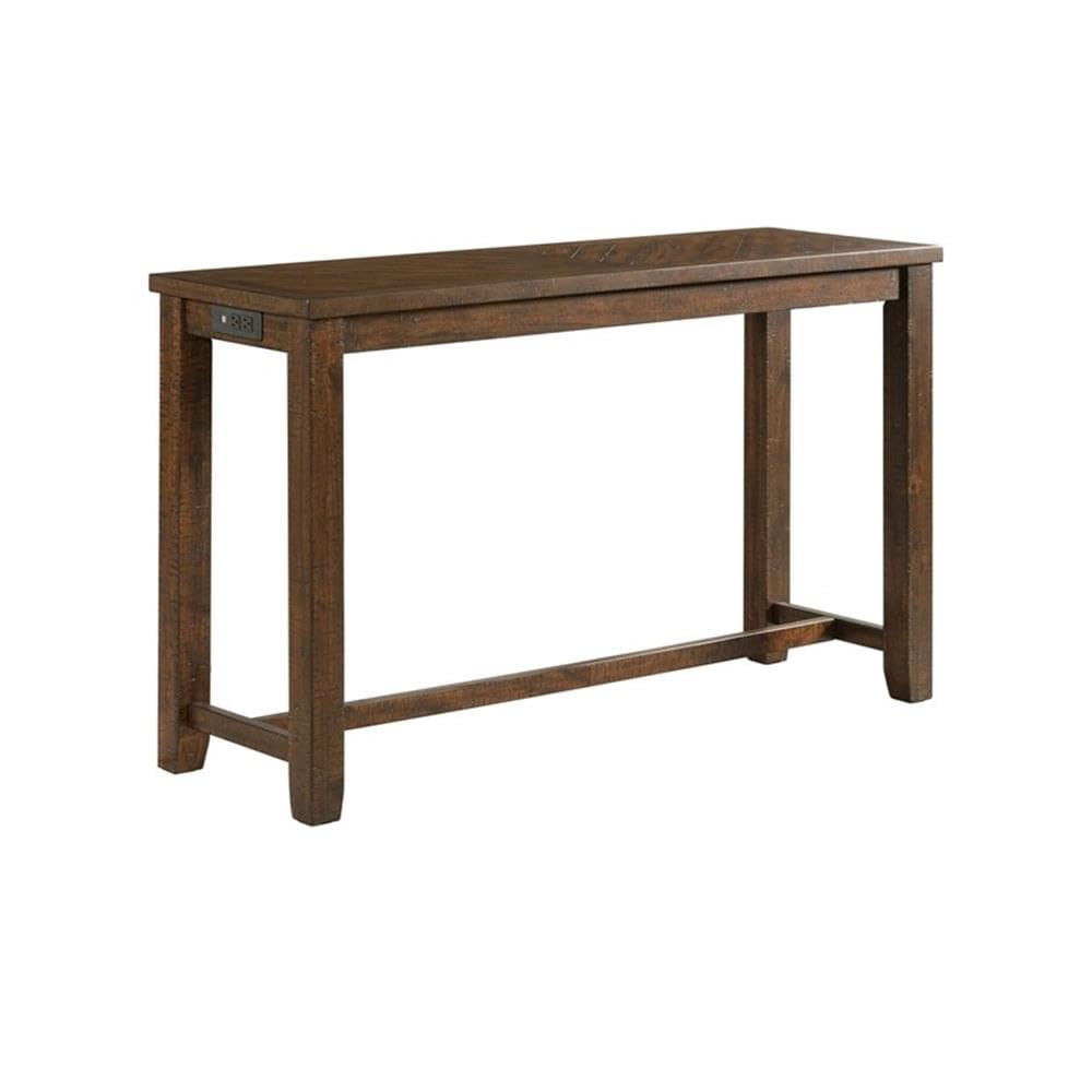 Picket House Furnishings Dex Multipurpose Bar Table Set - 36 Inch Brown Counter Height Dining Table with 2 Stools - Perfect for Kitchen, Breakfast Nook, Small Space & Home Bar Setup