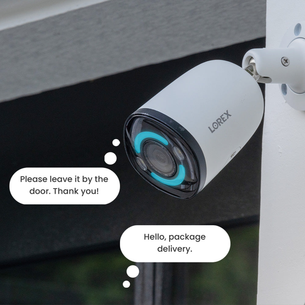 Lorex 4K Ultra HD 12MP Wired Bullet Security Camera with Smart LED Lighting - Outdoor Home Surveillance, Night Vision, Weatherproof for Yard & Driveway Protection