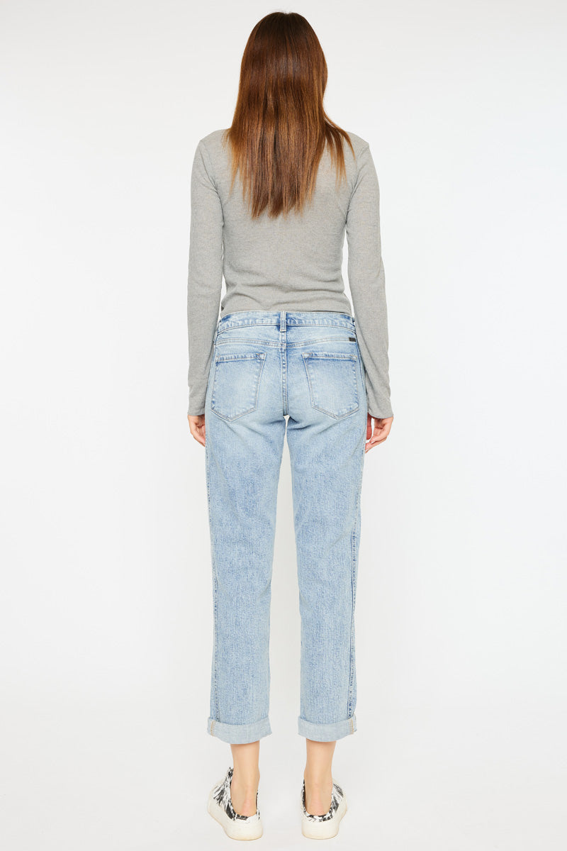 Leonel Mid Rise Boyfriend Jeans for Women - Comfortable Stretch Denim Pants with Classic Fit | Perfect for Casual Wear, Weekend Outfits & Everyday Style