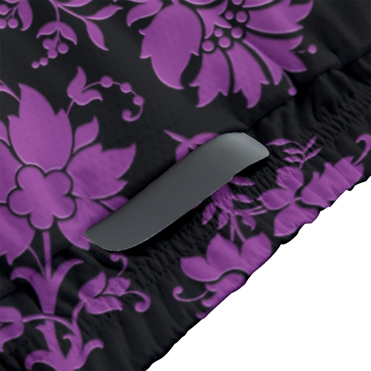 Gothic Purple Floral Women's Raglan Cycling Jersey - Breathable & Comfortable for Road Biking, Mountain Biking & Outdoor Sports