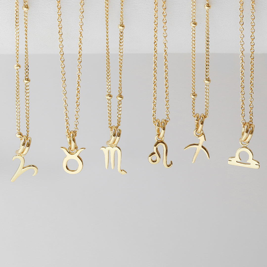 Elegant Petite Zodiac Necklace - Dainty Gold Zodiac Pendant for Women - Perfect Gift for Birthday, Anniversary & Everyday Wear